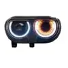 Adecuado para 08-14 Dodge Challenger Ensamblaje de Faro Hellcat Modificado Ojo de Ángel LED Faro Xenón
