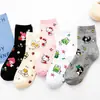 Calcetines Coreanos Estilo Transfronterizo, Colección de Calcetines de Algodón Peinado de Caña Media, Calcetines de Dibujos Animados Japoneses, Calcetines para Mujer 200N, Venta al por Mayor de Calcetines de Algodón
