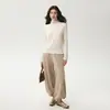 Suéter de malha Baicai 100% caxemira gola alta novo 2026 outono e inverno novo quente slim-fit malha base