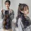 Rabo de Cavalo Peruca Cabelo Longo Cacheado Feminino Presilha Onda Grande Destaque Tira Trança Cabelo Longo Peruca Rabo de Cavalo Alto Feminino