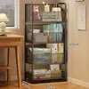 Estantería para Uso Doméstico, Librería de Múltiples Niveles para Montar en la Pared, Gabinete de Almacenamiento y Exhibición de Pie, Estante Móvil para Juguetes, Libros y Snacks para la Sala de Estar