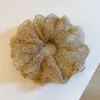 Névoa de Verão~Scrunchie de Organza Verde Menta para Mulheres, Acessório de Cabelo Elegante e Estiloso, Novo Elástico para Coque