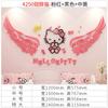 Pegatinas de pared de gato hellokitty dibujos animados lindo gatito rosa acrílico pegatinas de pared tridimensionales pared de fondo para habitación infantil