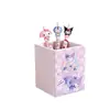 Lindo portalápices de almacenamiento de mascota Kuromi, caja de papelería para estudiantes de gran capacidad, cubo de almacenamiento para brochas de maquillaje de dormitorio, caja organizadora para lápices de cejas