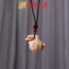 Tallado Creativo en Madera Ajo Pato Cadena para Teléfono Yiming Xianyuan Hombres y Mujeres Estilo Antiguo Lanyard para Memoria USB Colgante para Llaves Joyería