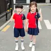 21 uniforme de escuela de verano para jardín de infantes niños y niñas ropa de jardín estilo campus ropa linda y moderna para niños traje deportivo de dos piezas