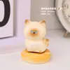 Decoración Creativa de Escritorio Gato Siamés Adorno Giratorio con un Toque de Alta Gama, Regalo de Nicho para Sanación y Alivio del Estrés