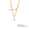 Collar Transfronterizo de Acero Inoxidable Cadena Ligera de Lujo para Clavícula Cadena de Hueso de Serpiente Chapado en Oro de 18K Circonita Acero de Titanio Joyería Collar