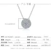 Collar de plata de ley S925 de doble capa con moissanita para mujer, colgante de círculo concéntrico, moderno y versátil, cadena ligera de lujo para la clavícula, venta al por mayor de fábrica