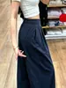 Nueva colección de otoño: Pantalones casuales de pierna recta para mujer, longitud extendida, efecto adelgazante, cintura alta, pierna ancha, corte holgado y con buena caída, perfectos para otoño