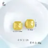 Carácter de la Fortuna Zodiaco Cuadrado Perforado Accesorios para Joyería DIY Estilo Antiguo Arena Dorada Cuentas Doradas Chapado en Oro Estilo Chino Dados de la Fortuna