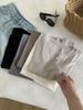 Verão Fino Lyocell Tencel Lã Manga Feifei Camiseta Feminina Manga Curta Slim Mais Fácil de Combinar Ombro Direito Top Curto sem Mangas