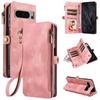 Adecuado para Funda de Teléfono Móvil Pixel 11 Pro, Funda de Cuero para Teléfono Móvil Xperia1 Viii, Bolsa con Cremallera 10A, Protección con Correa