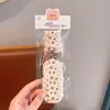 Pinza de tela suave color café para flequillo de niños con lazo de encaje, Diadema mágica para niñas, Accesorio para peinar el cabello de bebé