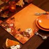 Serie de Halloween Transfronteriza Tela Cuadros Manteles Individuales, Manteles Individuales, Sala de Estar, Mesa de Comedor Occidental, Decoración de Cafetería, Aislamiento Térmico Personalización