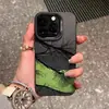 Marca de Madeira Morta Verde Adequada para Capa de Celular Apple 16Promax Iphone15 Furo Grande Criativo Capa Macia de TPU