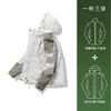 Chamarra HJCAMEL para Exteriores para Mujer Tres en Uno Chaqueta Pequeña Cortavientos e Impermeable Traje de Montañismo para Otoño e Invierno