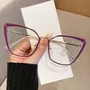 Nuevas Gafas Retro Artísticas Cat-Eye para Mujer, Estilo de Alta Gama, Adecuadas para un Look Natural, Se Pueden Adaptar con Lentes Graduadas, Estilo Coreano, Gafas de Montura Grande