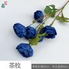 26 Anos de Materiais Florais Azul Escuro de Alta Qualidade, Materiais de Flores de Seda para Vitrines, Paisagismo, Adereços para Estúdio de Fotografia, Flores Artificiais