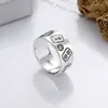 Anillo Ábaco Étnico Retro Chapado en Plata para Hombres y Mujeres Diseño de Nicho Abierto Moda Creativa Dedo Índice Venta Directa de Fábrica