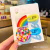 Accesorio Rosa Brillante de Diamante para el Cabello de Conejo para Niños, Lindo Pasador de Estrella de Lentejuelas, Goma para el Cabello para Niñas, Flequillo de Bebé