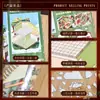 110.0 Adesivos Azuis Artísticos para Paisagismo Série de Natal Adesivos de Cena Cena em Miniatura DIY Adesivos para Diário Adesivos de Descompressão