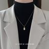 Collar de Cadena Hueso de Serpiente Marca Negra Acero Titanio para Mujer Estilo Japonés y Coreano Lujo Ligero Cadena Clavícula Pequeño Sencillo Lindo Estudiante Estilo Coreano Cadena para el Cuello