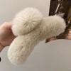 Clipe de pelúcia de grandes dimensões Clipe de cabelo de luxo leve de luxo famoso na Internet para mulheres Outono e inverno Novo clipe de tubarão elegante para crianças Headwear