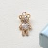 Colgante de Estrella de Cinco Puntas, Luna, Astronauta, Chapado en Cobre, Oro Real, Micro Zirconio, Joyería DIY Hecha a Mano, Aretes, Collar, Pulsera