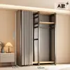 Guarda-Roupa Aberto para Quarto de Casa Estrutura de Metal Closet Planejado Guarda-Roupa de Aço Novo Estilo 2025 para Moradia de Aluguel