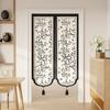 Cortina de Puerta Estilo Mid-Century con Fragancia Cortina Divisoria para el Hogar Decoración de Dormitorio Baño Sándalo Cortina Anti-Espionaje sin Perforaciones