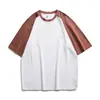 Camiseta Rampo Personalizada 240g Algodón Puro Manga Raglán con Imágenes y Muestras para Procesamiento de Pequeños Lotes de Camisas Culturales, Uniformes de Grupo y Uniformes de Clase