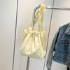 Bolso de Mujer 2024 Nuevo Estilo Coreano Bolso Tote Plisado Verano Pequeño Fresco Artístico Ocio Bolso de Gran Capacidad