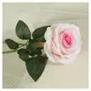 Flor de Rosa de Terciopelo de Tallo Único con Tacto Real para Decoración del Hogar Suministros Boda Planta de Simulación Flor Artificial