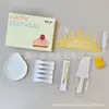 Set de Tenedor Cuchillo Plato Desechables para Pastel Envío Envuelto en Película Caja de Regalo para Fiesta de Cumpleaños Juego de Cinco Piezas Vajilla para Mesa de Pastel