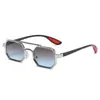 Gafas de Sol Steampunk de Doble Puente Transfronterizas 2022 Nuevas Gafas de Sol Poligonales para Hombre Gafas de Sol Europeas y Americanas de Moda