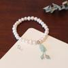 Pulsera de Perlas de Agua Dulce Natural Estilo Chino Nuevo Pulsera Estilo Nacional Colgante de Calabaza de Alta Gama Flores Frescas y Elegantes