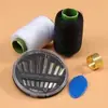 Conjunto de agulhas e linhas para costura doméstica, caixa para agulhas e linhas de costura, linha de costura, linha para costura artesanal, linha preta, linha branca