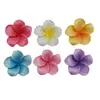 Frangipani de Gradiente de Seis Colores Accesorios de Resina para Manualidades Pasador Diadema Material Versátil Nuevo Simple Corazón Femenino Superficie Brillante