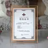 Marco de Certificado de Autorización Honorífica A4 a5 Vidrio de Cristal 8 10 Pequeño 12 Pulgadas Marco de Fotos Pantalla de Escritorio Exhibición de Medallas Patente Colgante de Pared