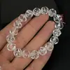 Pulsera de Cuentas Blanca Natural de Cristal Ocho Caras Atrae Riqueza DIY Joyería Original Cuentas de Piña Cuentas Sueltas Cuentas Espaciadoras Accesorios