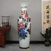 Jarrón de cerámica azul y floral de Jingdezhen, decoración china para mueble de TV, sala de estar, regalo