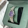 DAISKA Bingmei Roxo Gelo Picado Roxo Relógio Feminino de Nicho Pulseira de Aço Imperatriz Viúva Moda Ocidental Relógio Estilo Fashion