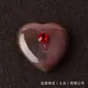 Pedra Bruta de Cristal Natural 2cm Formato de Coração Cravejado com Diamante Zircônia Safira Ametista Pedra Preciosa Acessórios para Joias DIY