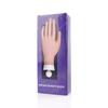 Mão de prática para unhas transfronteiriça com dedo fixo por anel, modelo de mão com posicionamento flexível, com placa para inserir unhas postiças