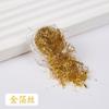 Papel de aluminio dorado accesorios para uñas hilo de seda papel de estaño ligero manualidades pintura decoración fábrica en stock usar uña al por mayor