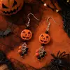 Pendientes de Halloween transfronterizos para Europa y EE. UU.: Pendientes únicos y creativos de estrella de cinco puntas, calabaza asimétrica y fantasma