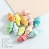 Cuentas sueltas de cerámica de animales marinos, concha, caracola, estrella de mar, cuentas para ensartar, accesorios para manualidades, agujero recto, accesorios de ropa hechos a mano, cuentas de porcelana