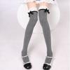 Calcetines Altos de Algodón Japonés Puro para Combinar con Todo Encaje Lazo Medias Jk Lolita Diarios Calcetines Mary Jane