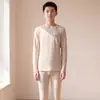 Ropa de otoño para niños, pijamas infantiles, conjunto térmico de algodón puro para niñas, ropa para casa, conjunto de ropa interior cálida para niñas pequeñas y estudiantes